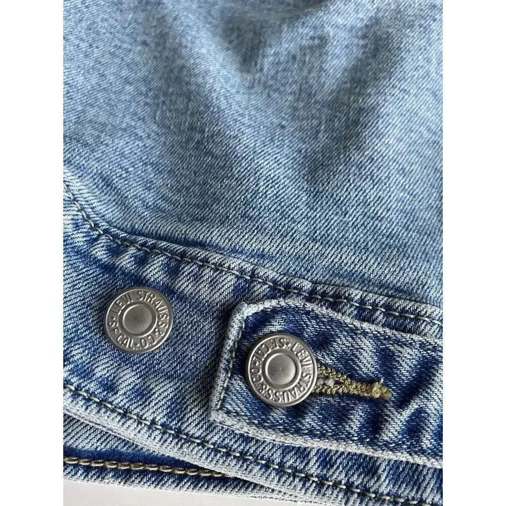 Levi's Women's Plus Size Sz 3X Original Trucker‎ Jacket Denim Medium Wash New